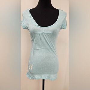 BCBGeneration Aquamarine Scoop Neck Tee, Size M, NWT